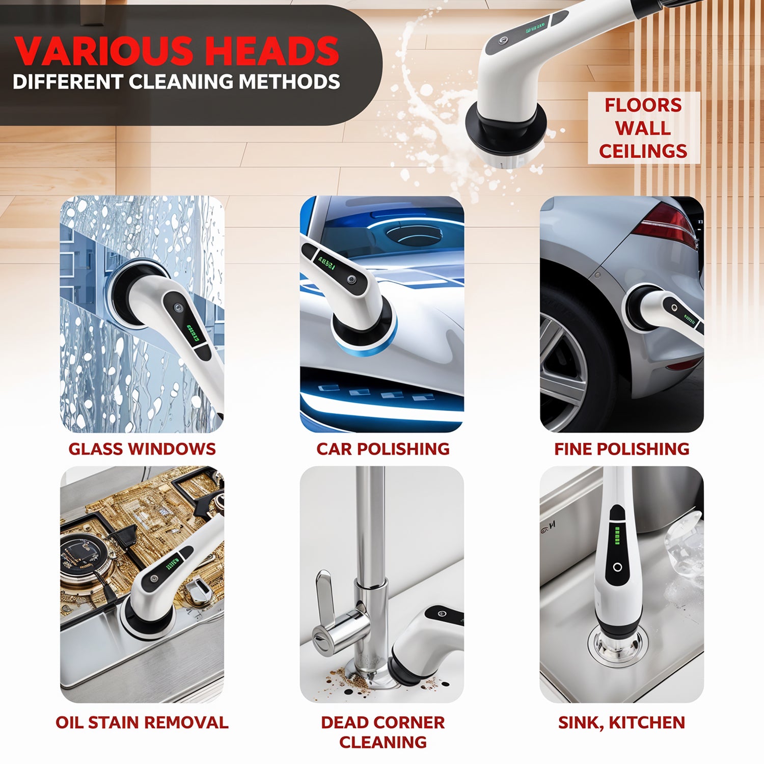 7-in-1 Cordless Spin Scrubber